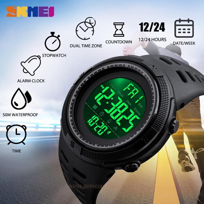 SKMEI 1251 – Reloj Digital Deportivo Multifunción para Hombre - vista de detalle