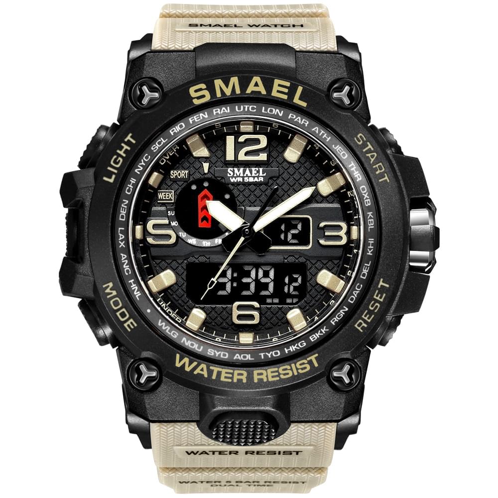SMAEL 1545D – Reloj Militar Doble Pantalla para Hombre con Resistencia y Estilo