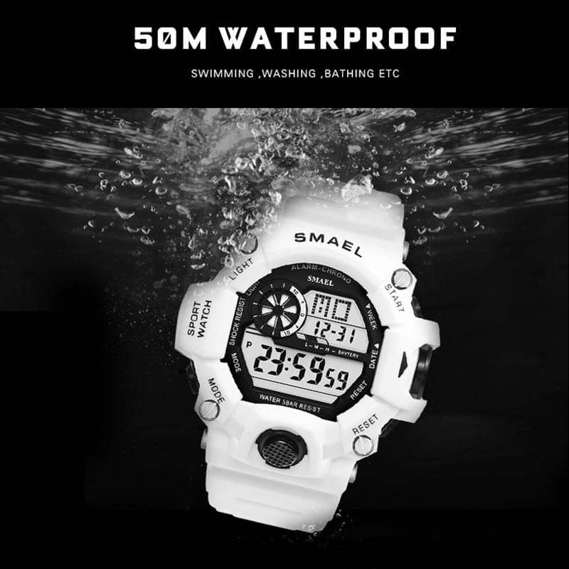 SMAEL 1385C Reloj Digital Militar para Hombre, Resistente al Agua 50M