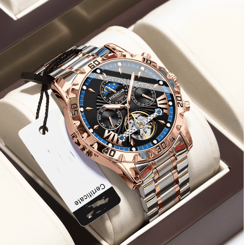 Reloj Mecánico Automático para Hombre con Cristal de Zafiro - Estilo y Funcionalidad