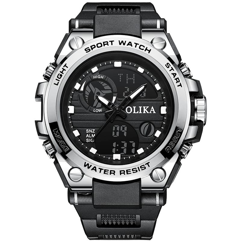 Reloj Electrónico Resistente al Agua con Doble Pantalla para Aventuras y Estilo Diario