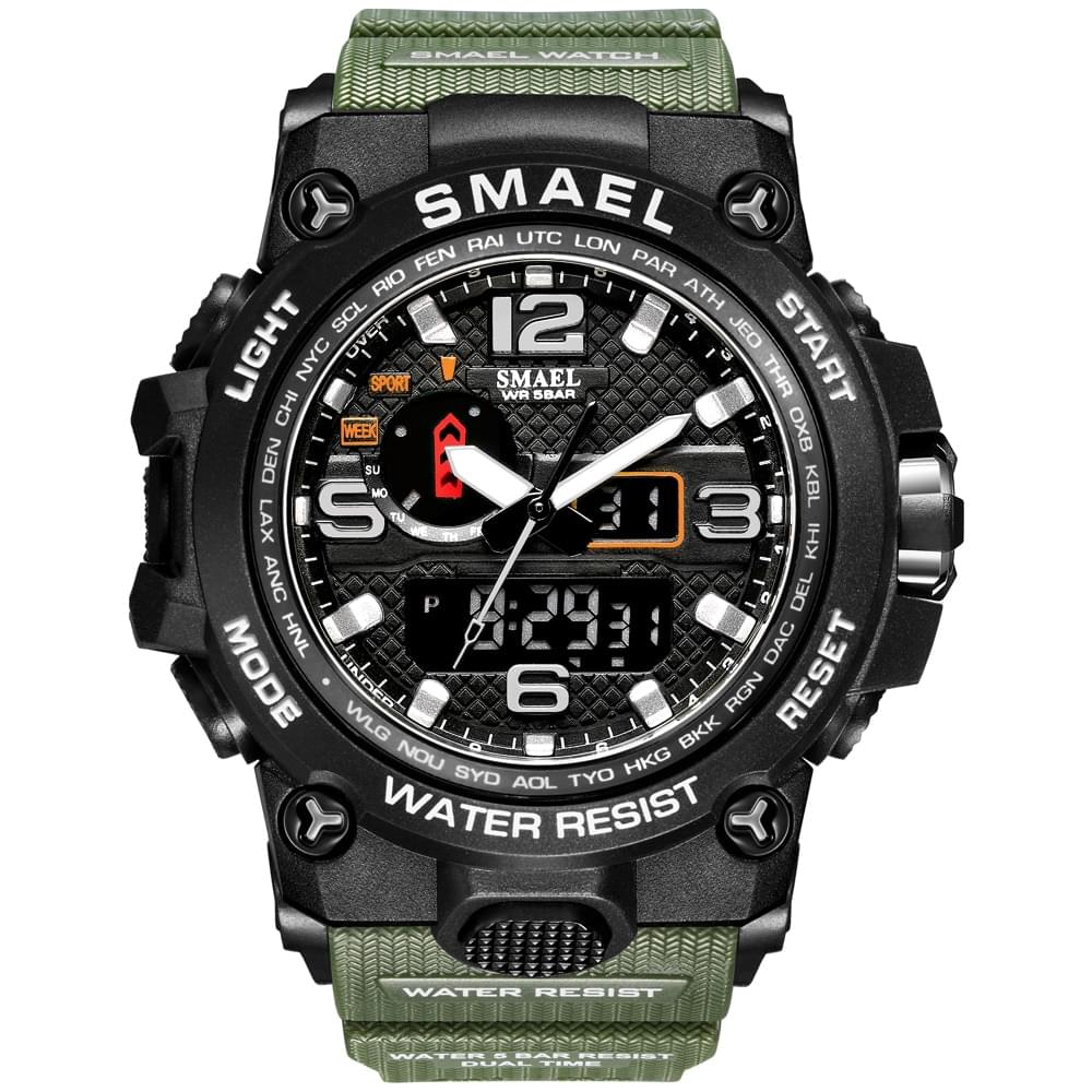 SMAEL 1545D – Reloj Militar Doble Pantalla para Hombre con Resistencia y Estilo