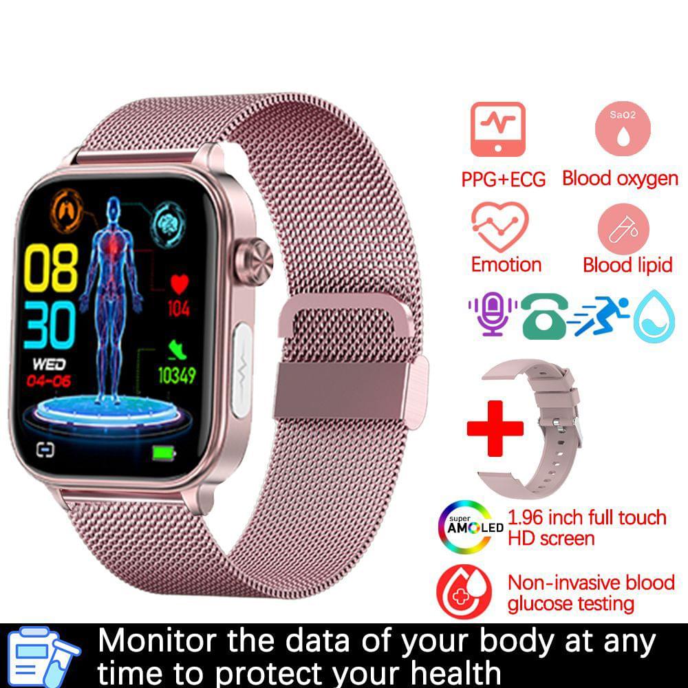 Smartwatch con ECG, PPG y Monitor de Presión Arterial Multideporte