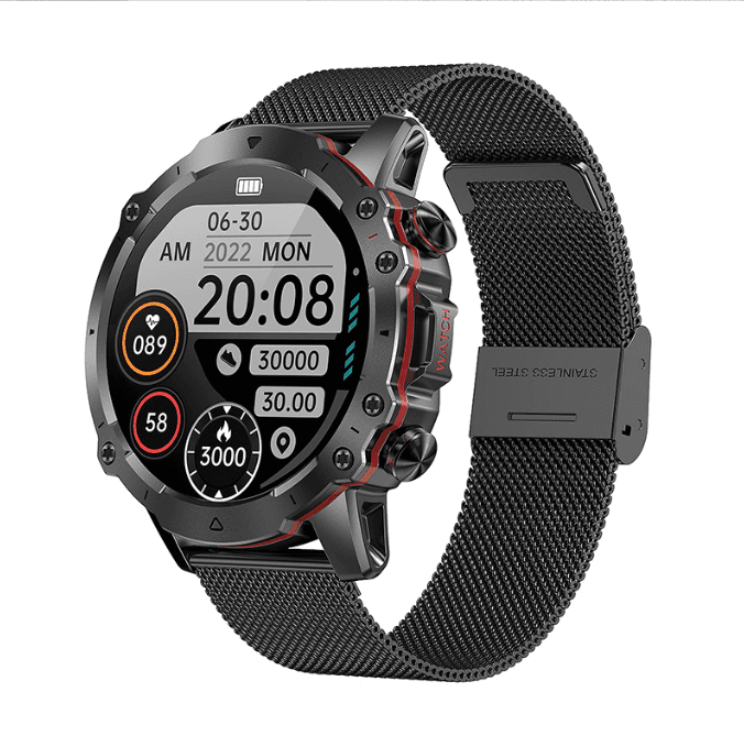 AK56 Smartwatch con Llamadas de Voz y Monitor de Presión Arterial