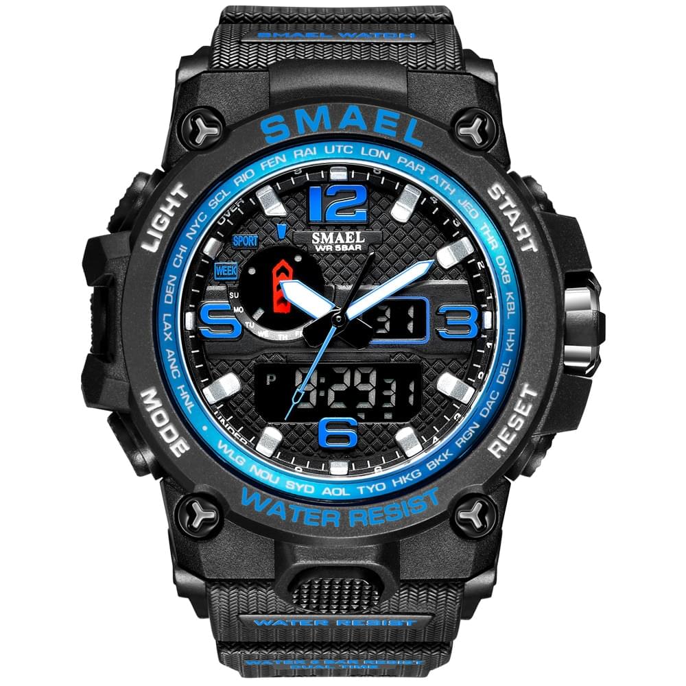 SMAEL 1545D – Reloj Militar Doble Pantalla para Hombre con Resistencia y Estilo