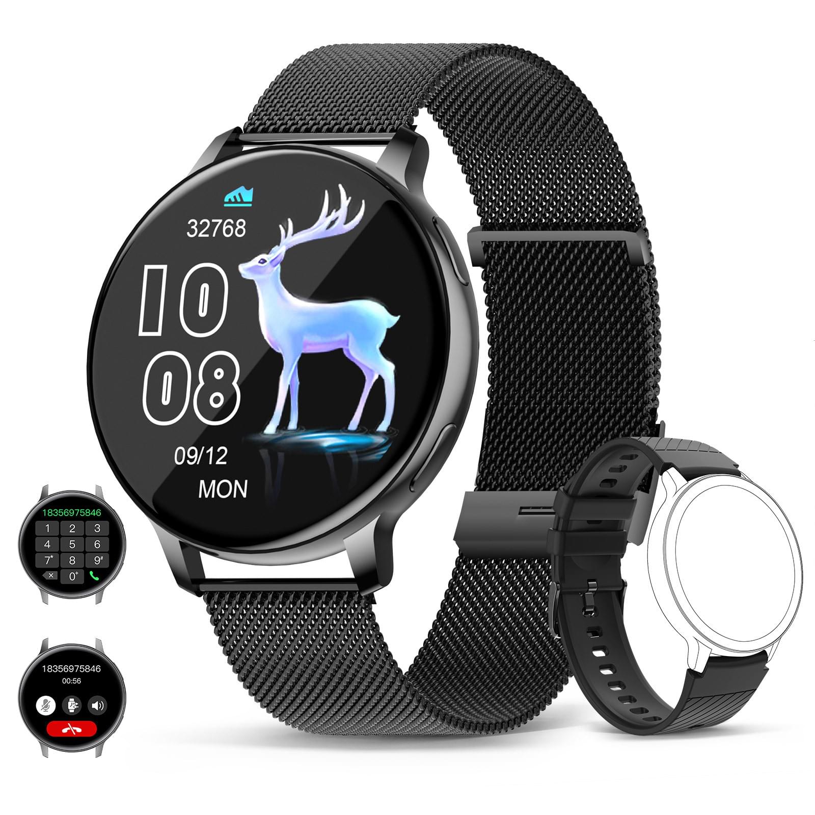 S53 Smartwatch con Llamadas, Contador de Pasos y Monitor de Sueño