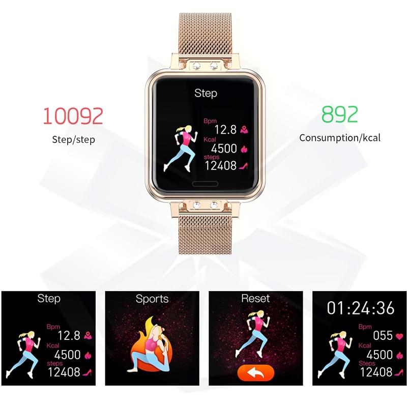 Smartwatch para Mujer con Monitor de Ciclo Menstrual y Ritmo Cardíaco