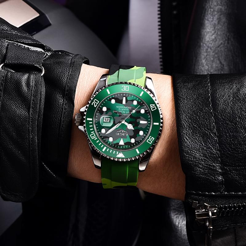 Reloj LIGE para Hombre: Estilo Deportivo y Funcional con Correa de Silicona Resistente al Agua