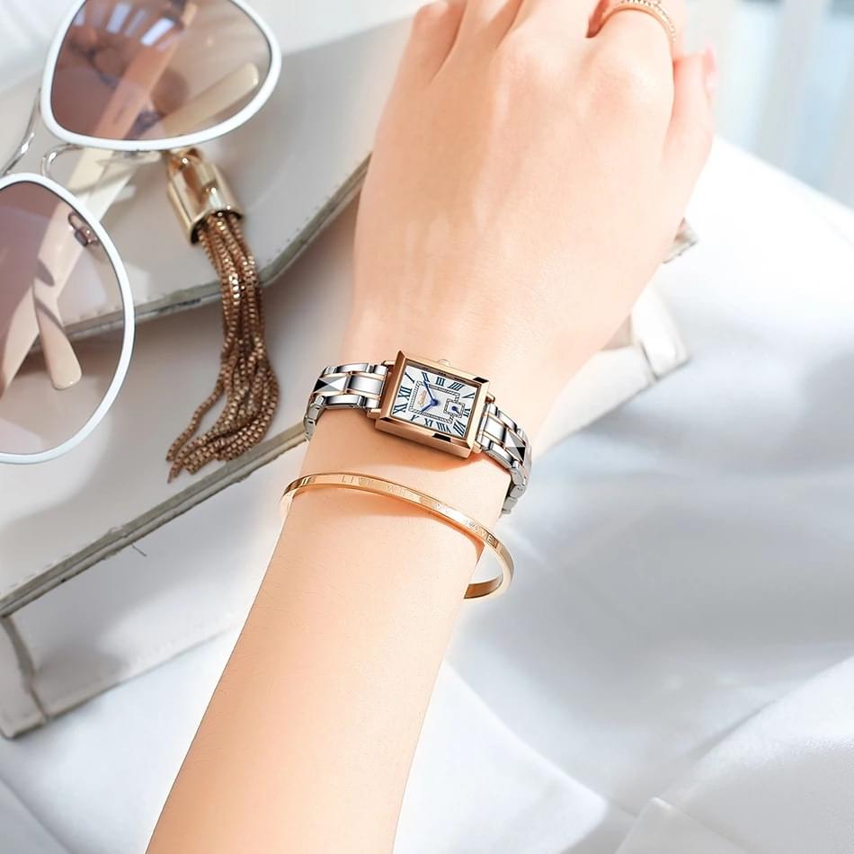 Reloj Cuadrado para Mujer Elegante - LIGE, Distinción y Estilo que Te Acompaña
