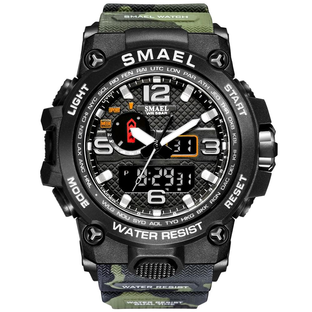 SMAEL 1545D – Reloj Militar Doble Pantalla para Hombre con Resistencia y Estilo