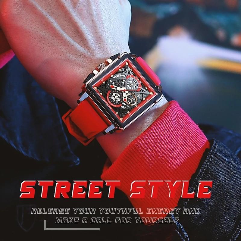 Reloj Multifunción para Hombre: LIGE Cuadrado Deportivo y Resistente al Agua