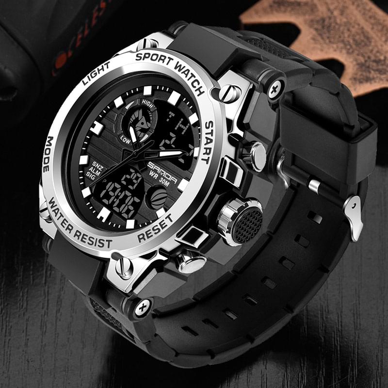Reloj Militar Deportivo para Hombre SANDA 739 - Doble Pantalla, Resistente y Funcional
