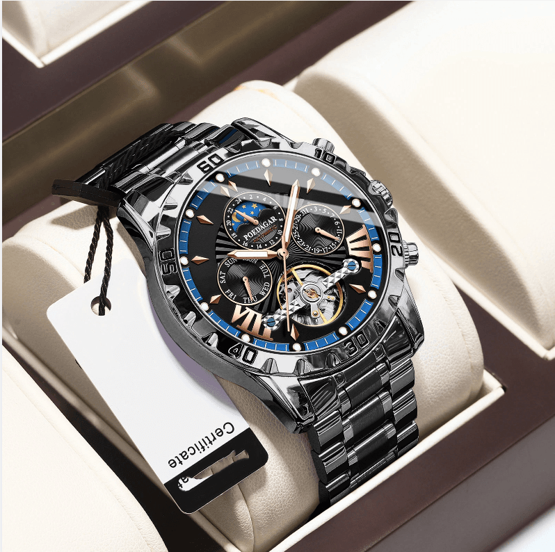 Reloj Mecánico Automático para Hombre con Cristal de Zafiro - Estilo y Funcionalidad