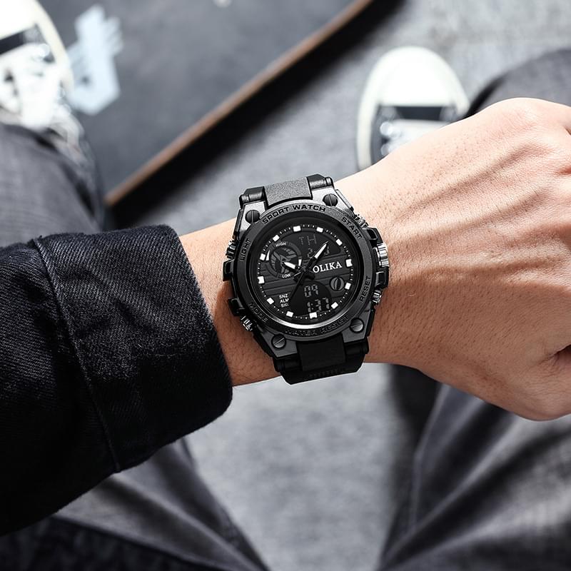 Reloj Electrónico Resistente al Agua con Doble Pantalla para Aventuras y Estilo Diario