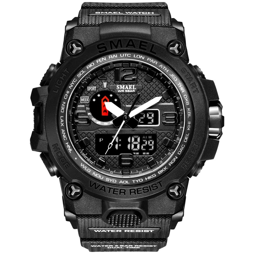 SMAEL 1545D – Reloj Militar Doble Pantalla para Hombre con Resistencia y Estilo