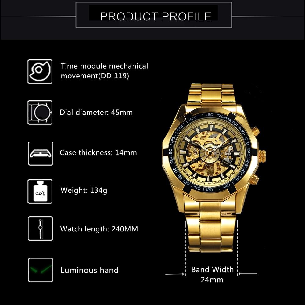 Reloj Mecánico Automático para Hombre T-WINNER: Elegancia y Estilo Vintage