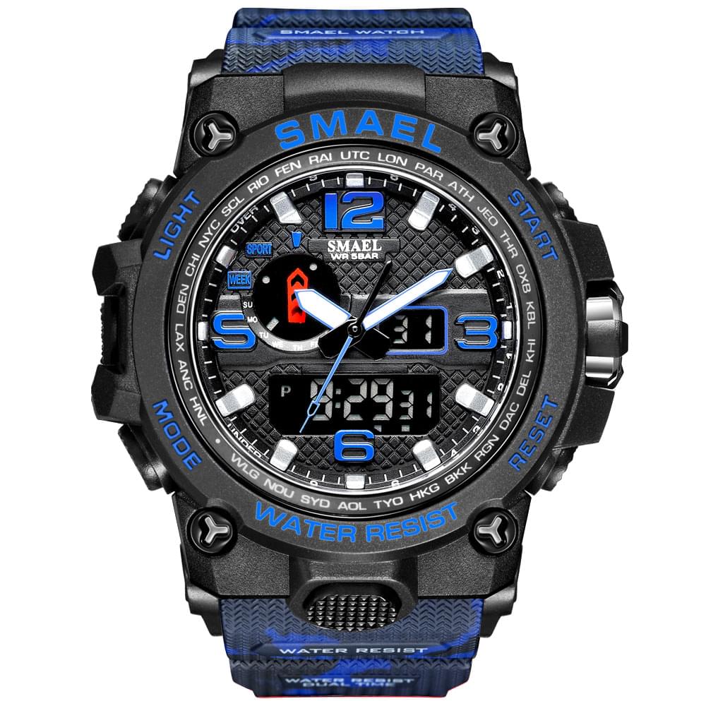 SMAEL 1545D – Reloj Militar Doble Pantalla para Hombre con Resistencia y Estilo