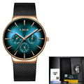 Reloj de Hombre LIGE: Estilo y Comodidad con Correa de Malla Milanesa