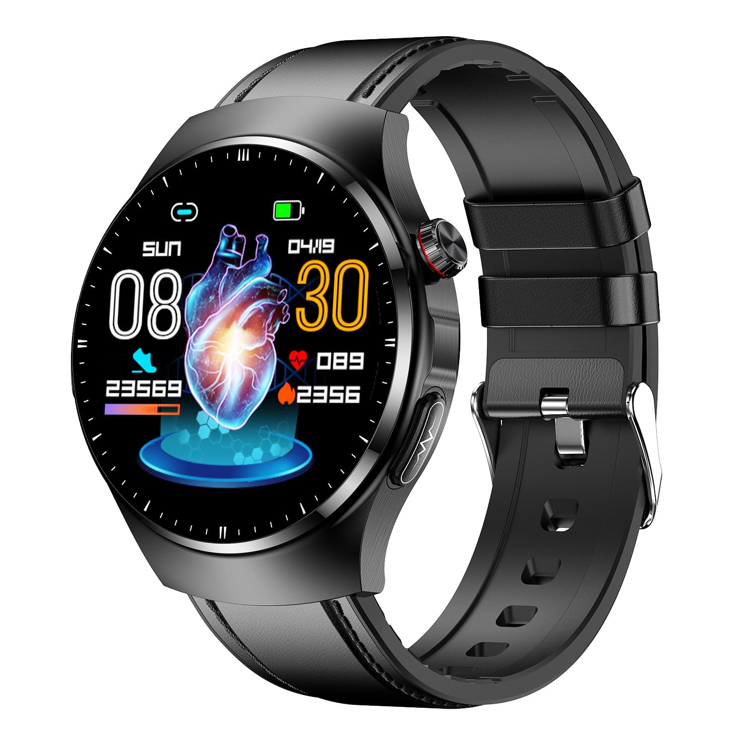 TK25 Smartwatch Premium con Monitor Cardíaco (ECG), Presión Arterial