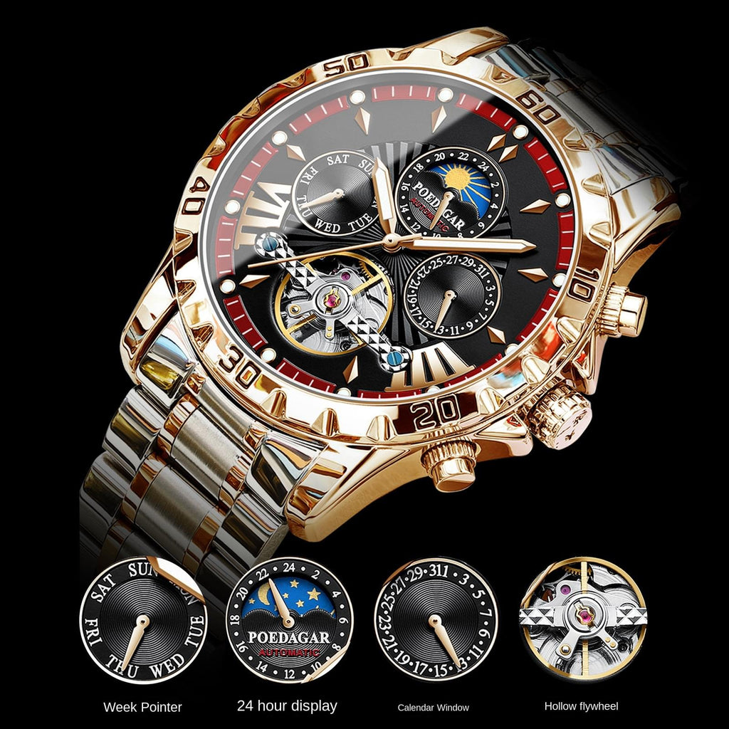 Reloj Mecánico Automático para Hombre con Cristal de Zafiro - Estilo y Funcionalidad