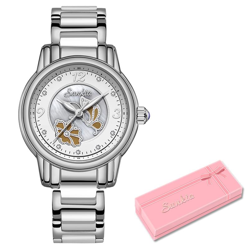 Reloj de Cerámica LIGE para Mujer, Elegante y Resistente al Agua