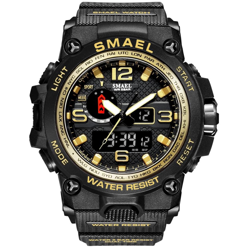 SMAEL 1545D – Reloj Militar Doble Pantalla para Hombre con Resistencia y Estilo