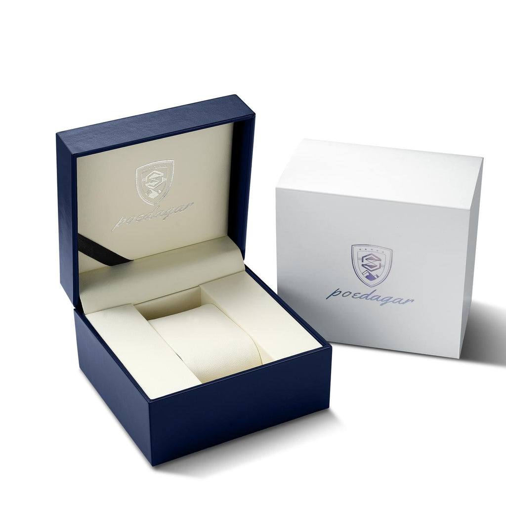 Reloj de Cuarzo POEDAGAR para Hombre con Cronógrafo y Correa de Acero Inoxidable - Estilo y Funcionalidad