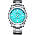 Reloj Mecánico Automático para Hombre – Acero Inoxidable Arcoíris 41mm - vista de detalle