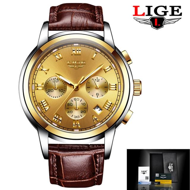Reloj LIGE Business para Hombre con Correa de Cuero