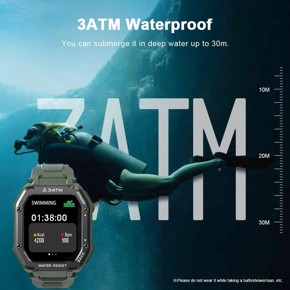 ROCK Smartwatch Resistente para Hombre con Monitor de Presión Arterial