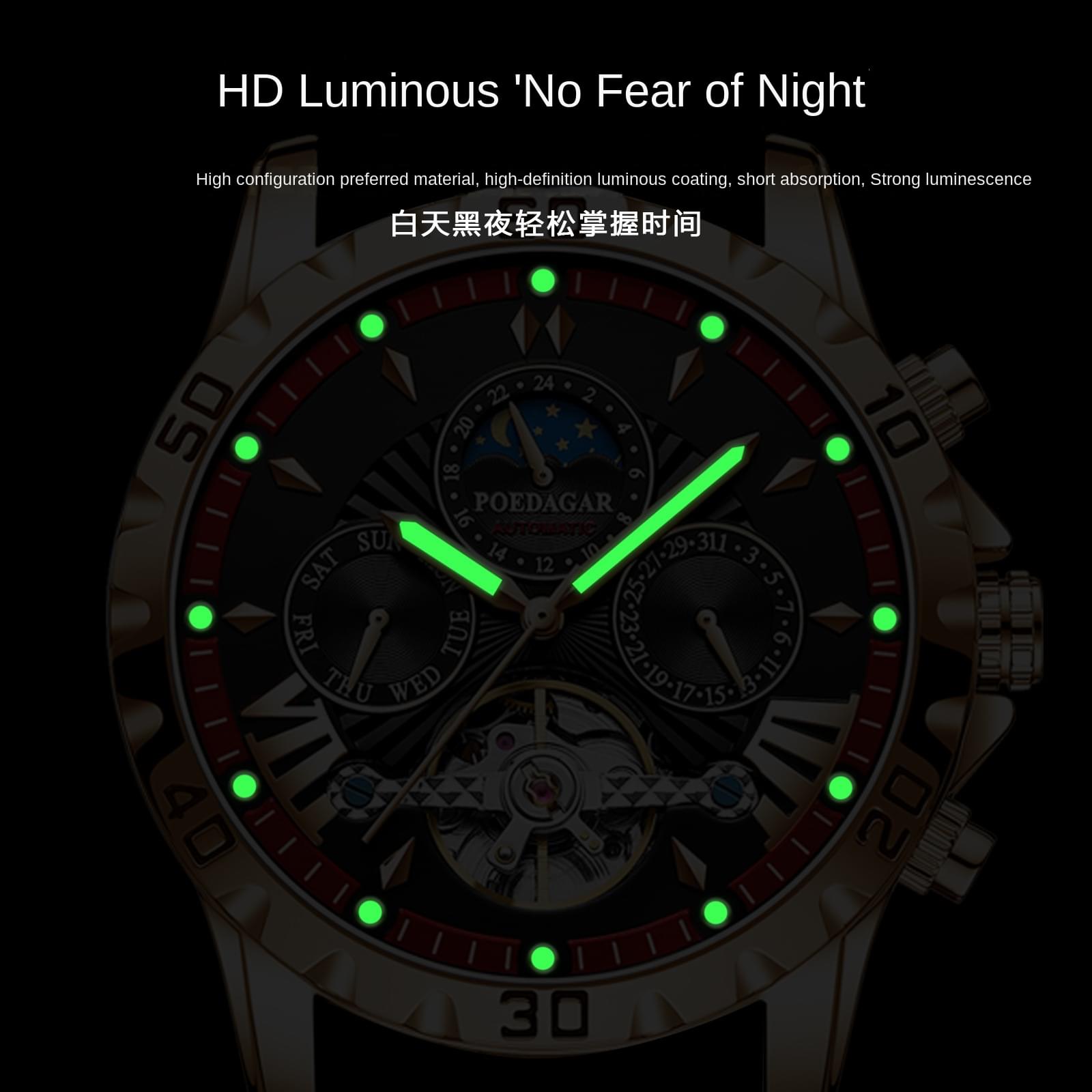 Reloj Mecánico Automático para Hombre con Cristal de Zafiro - Estilo y Funcionalidad