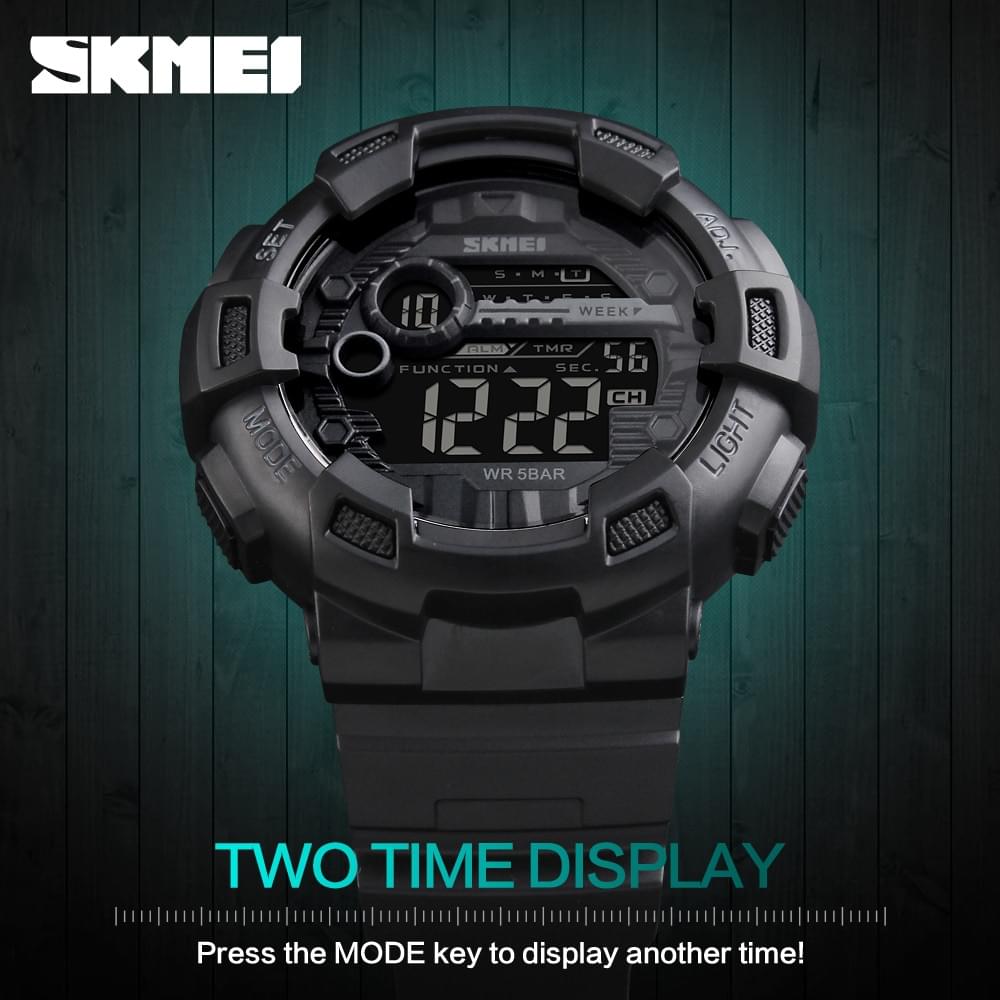 SKMEI 1243 – Reloj Digital Deportivo para Hombre - en la muñeca