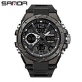 SANDA Reloj Deportivo Militar para Hombre, Doble Pantalla