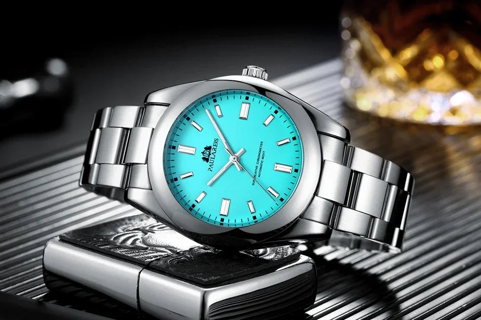Reloj Mecánico Automático Arcoíris para Hombre – Estilo y Distinción en Tu Muñeca