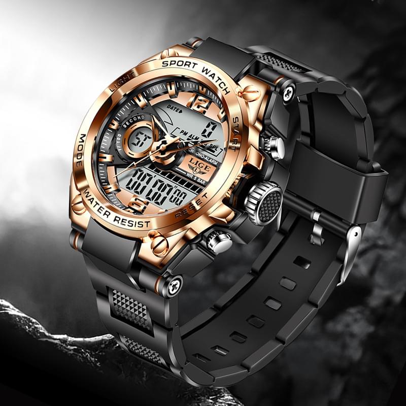 Reloj LIGE Doble Pantalla: Estilo, Luminosidad y Resistencia al Agua