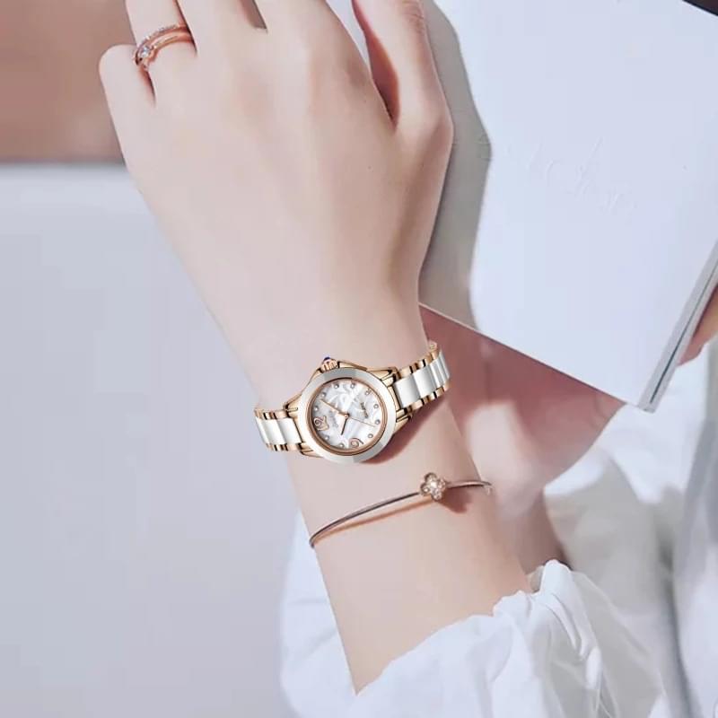 Reloj de Cerámica Elegante para Mujer - SUNKTA, Estilo y Durabilidad